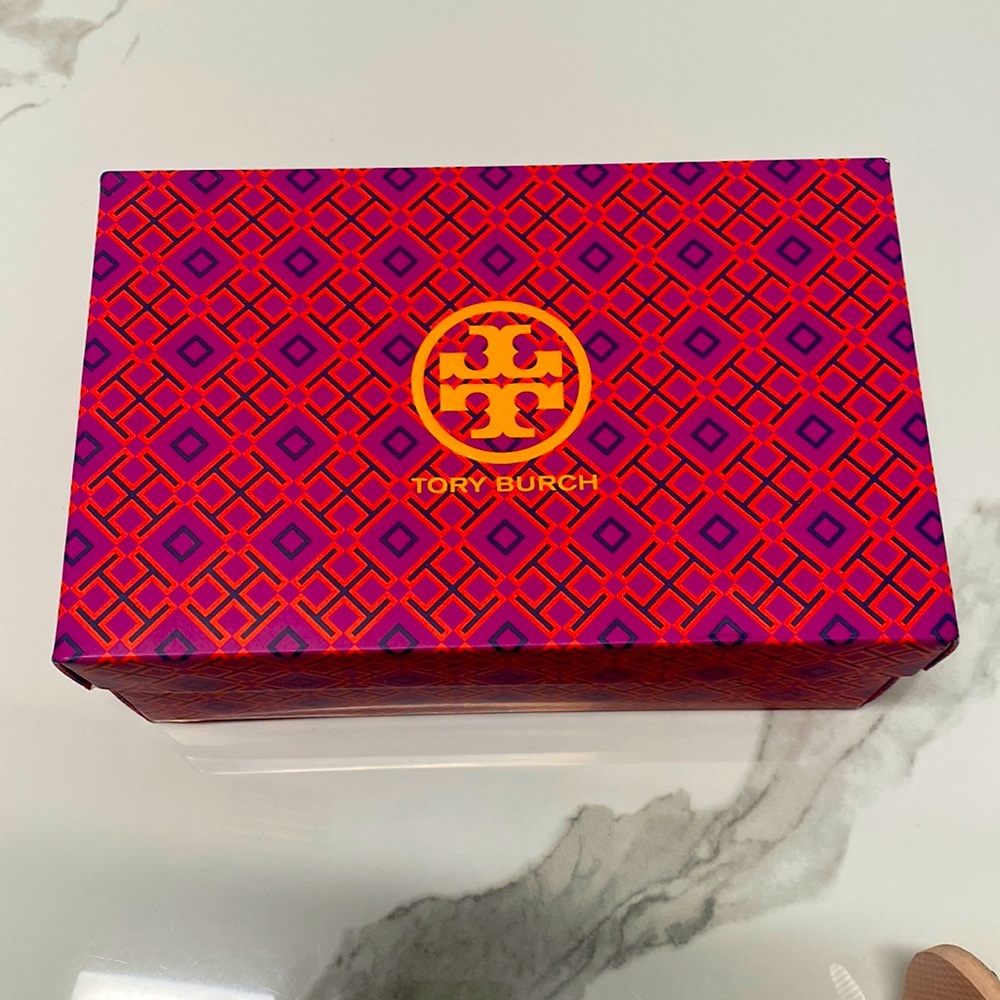 Empty Tory Burch shoe box